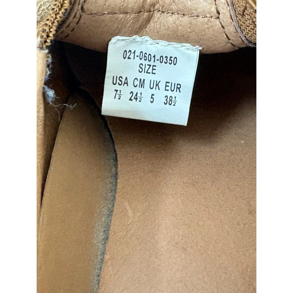 Roper Cotter Ostrich Print Slip-on Casual Shoes Men’s Size 7.5 Tan Rugged Charm